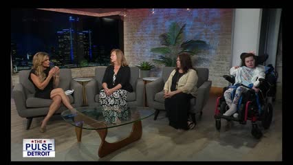 Lisa Lepine speaking during a televised interview